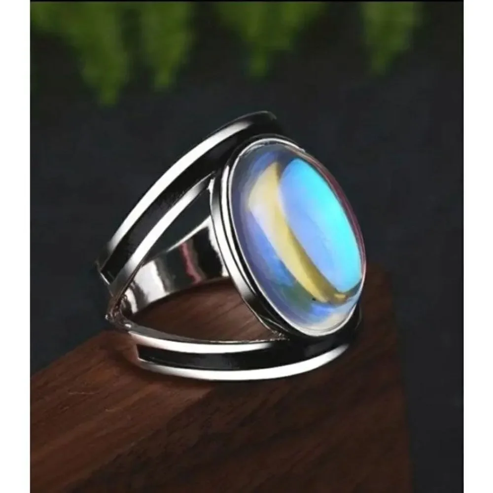 Boho unisex moonstone ring